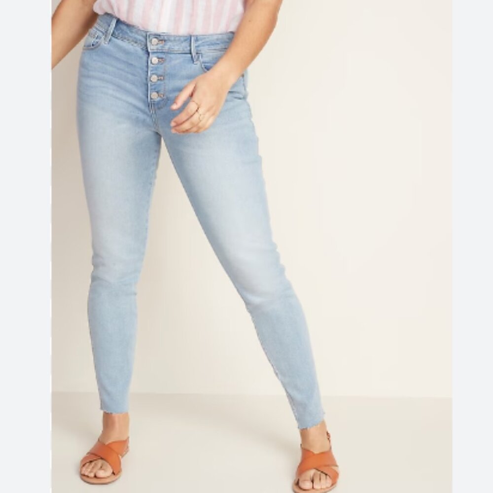 Old Navy Rockstar Super Skinny Ankle Button Fly Denim